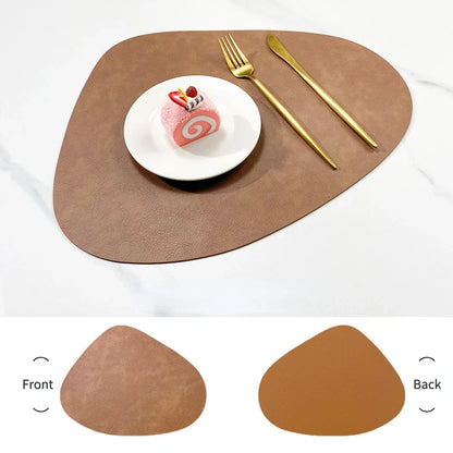 NordicDrop Dual-Sided Faux Leather Placemats — Non-Slip & Heat-Resistant