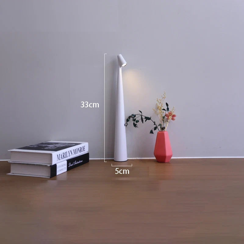 Glowora LED Table Lamp – Rechargeable, Touch-Dim, Adjustable Brightness