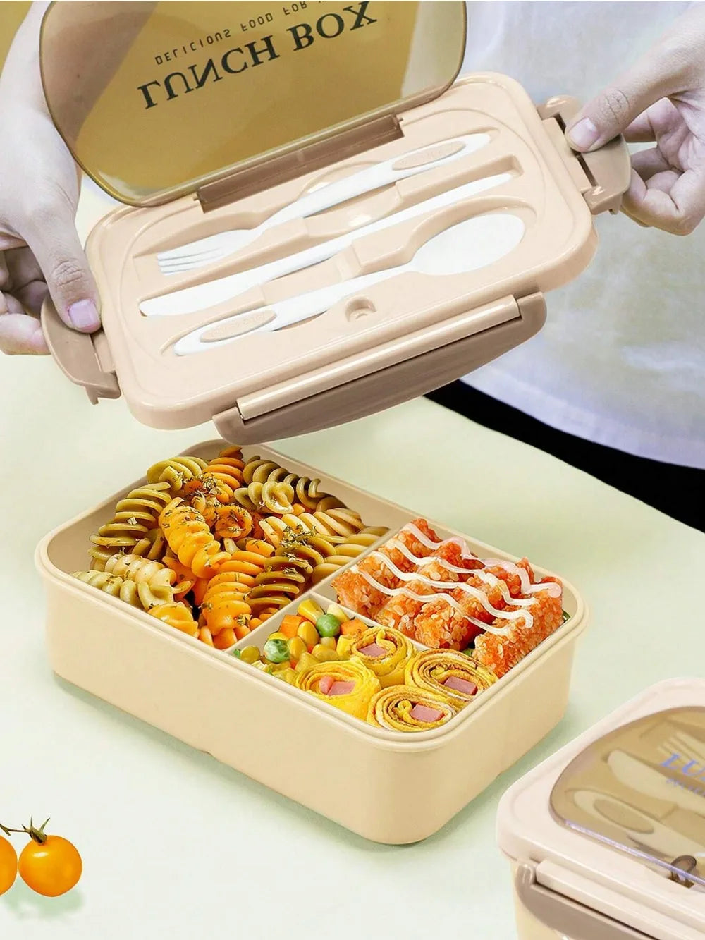 MealMate Bento Lunch Box with Utensils | 4-Compartment, Leak-Proof Design for Fresh, On-the-Go Meals