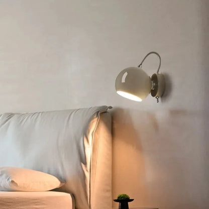 Nordic Cream Wall Lamp with Adjustable Dome Light — Modern, Minimalist Glow