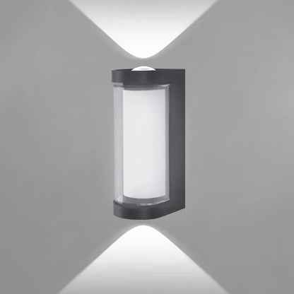 Contemporary LED Wall Light - Waterproof Outdoor Sconce with Up & Down Lighting