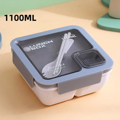 BentoGo Portable Lunch Box - Leak-Proof Bento with Integrated Cutlery, Microwave & Dishwasher Safe