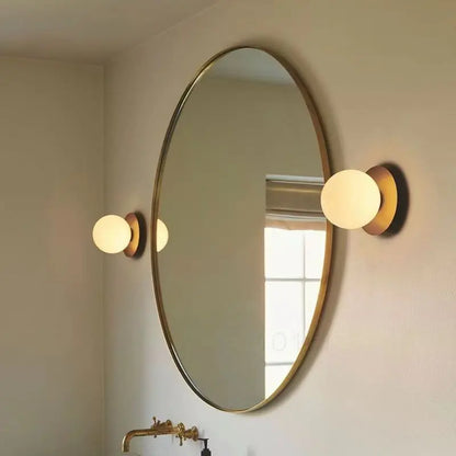 Nordic Globe Glass Wall Light – Modern Minimalist Illumination for Bathroom & Bedroom