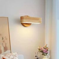 Rotating Wall Lamp — Premium Japanese Solid Wood & Aluminum Design