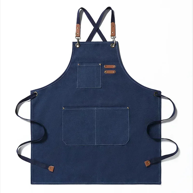 ProWear Canvas Kitchen Apron – Durable Unisex Chef & Workwear