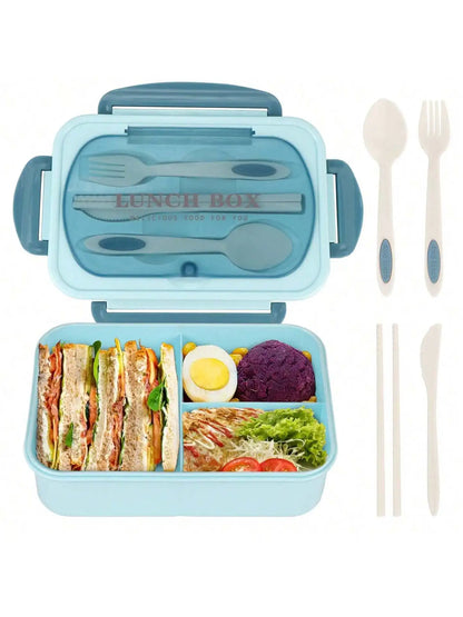 MealMate Bento Lunch Box with Utensils | 4-Compartment, Leak-Proof Design for Fresh, On-the-Go Meals