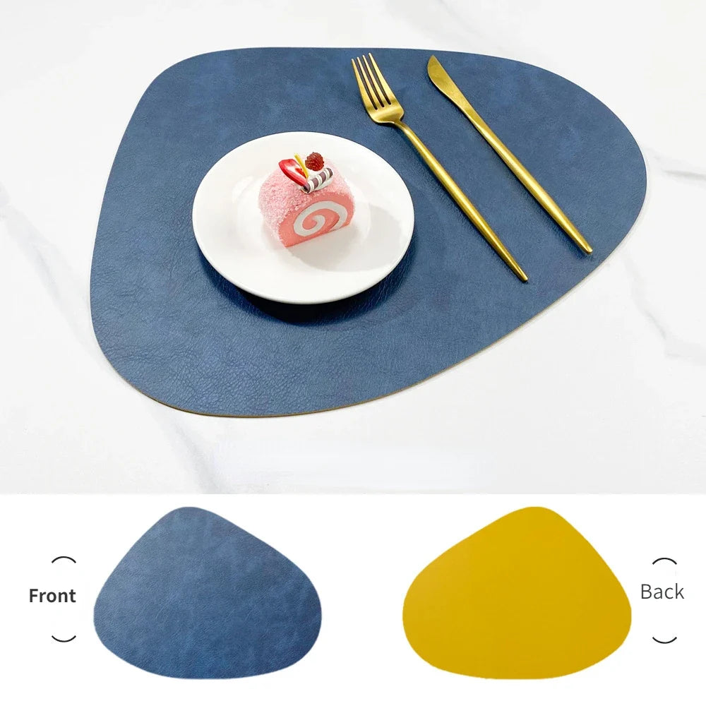 NordicDrop Dual-Sided Faux Leather Placemats — Non-Slip & Heat-Resistant