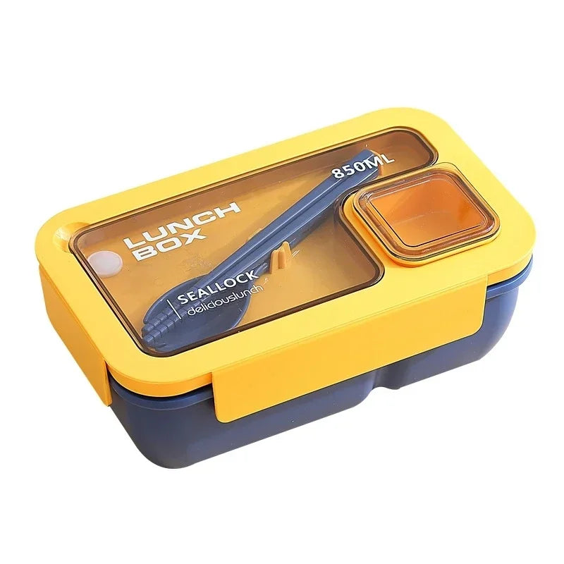 BentoGo Portable Lunch Box - Leak-Proof Bento with Integrated Cutlery, Microwave & Dishwasher Safe