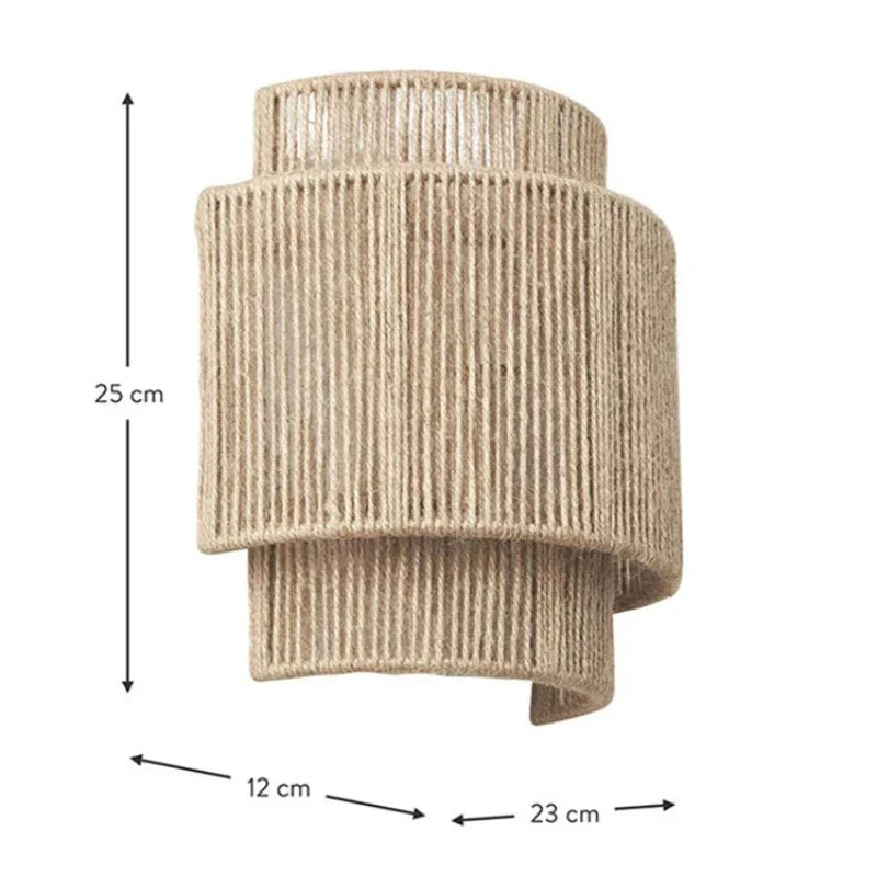 RattanGlow Handwoven Rattan Wall Lamp – Warm Ambient Light with Natural Texture