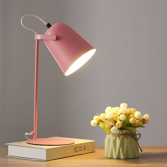 Nordic Metal LED Desk Lamp — Sleek Minimalist Light for Reading and Studying