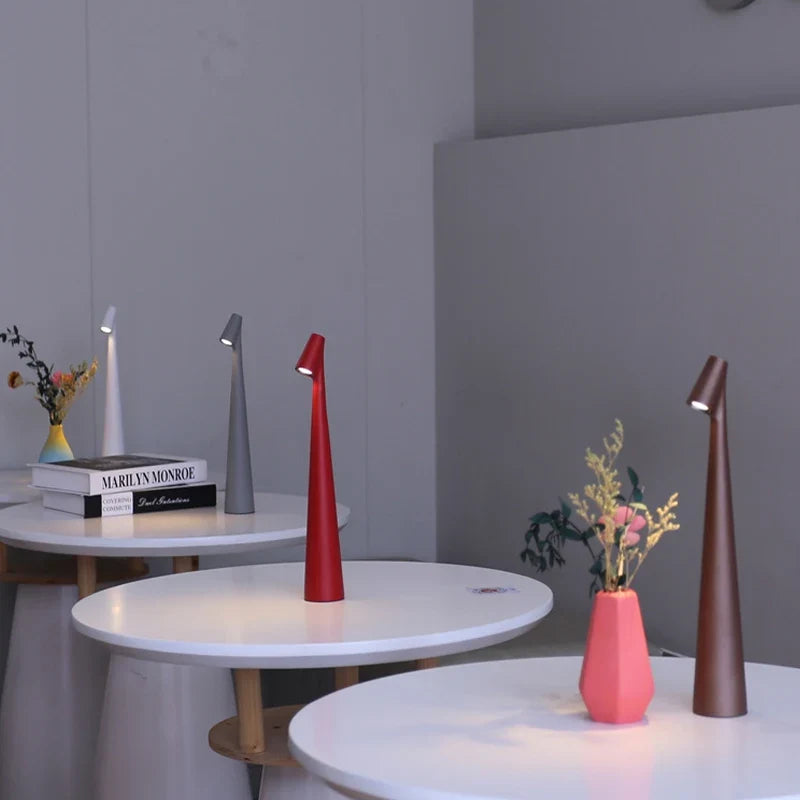 Glowora LED Table Lamp – Rechargeable, Touch-Dim, Adjustable Brightness