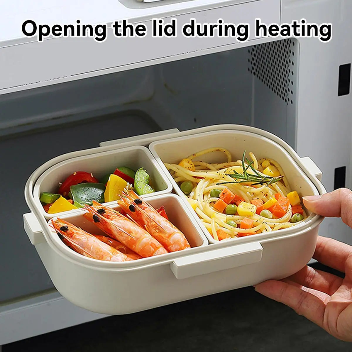 FreshMate Portable Bento Lunch Box — Leak-Proof 3-Compartment Design for On-The-Go Meals