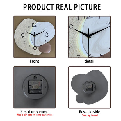 TempoStone Modern Minimalist Wall Clock - Silent Quartz Movement