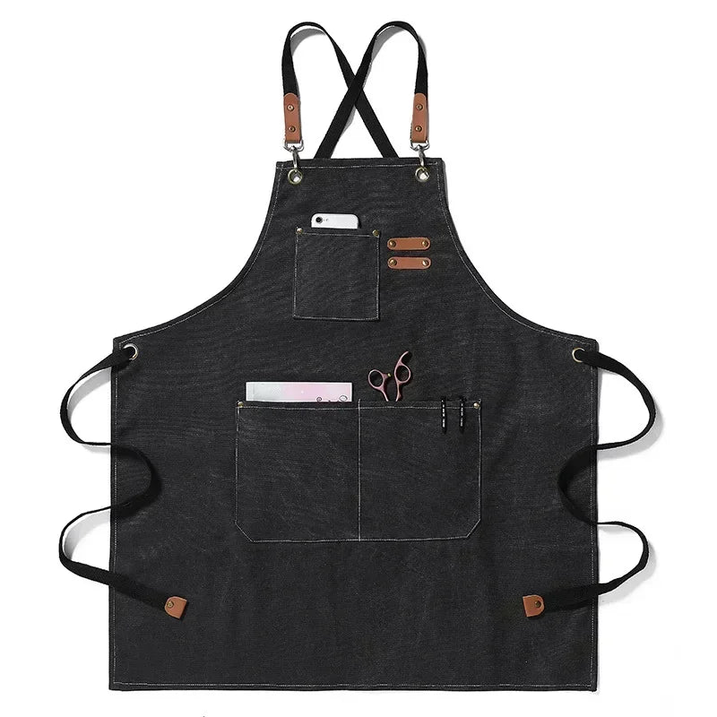 ProWear Canvas Kitchen Apron – Durable Unisex Chef & Workwear