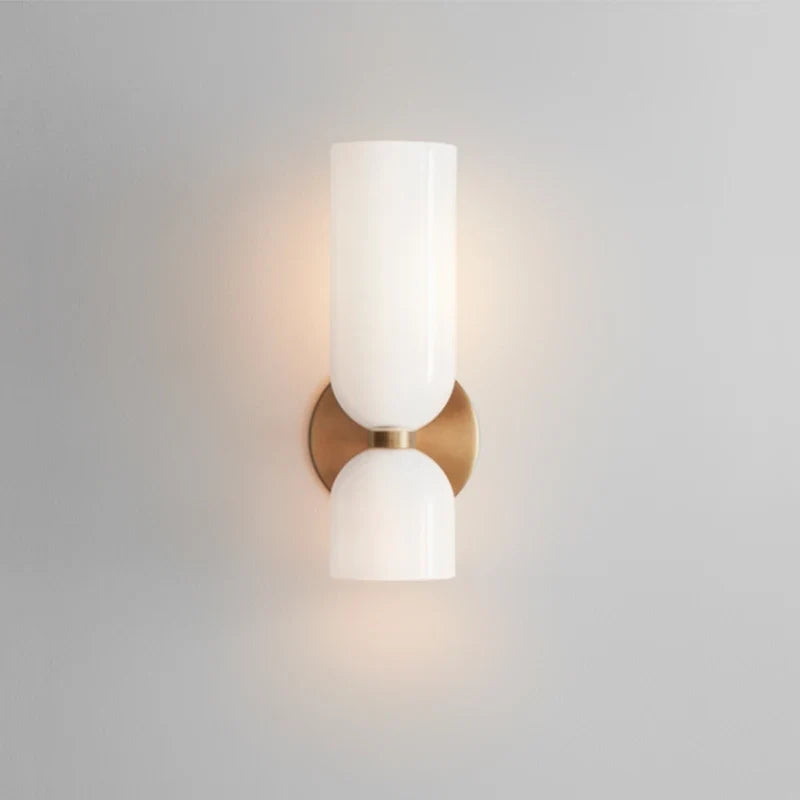 Nordic Glass Wall Lamp with Smoked Tube Design - Modern Minimal Lighting