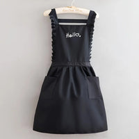 FloraBelle Princess-Style Waterproof Apron — Floral-Print Work Uniform