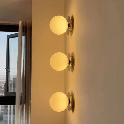 Nordic Globe Glass Wall Light – Modern Minimalist Illumination for Bathroom & Bedroom