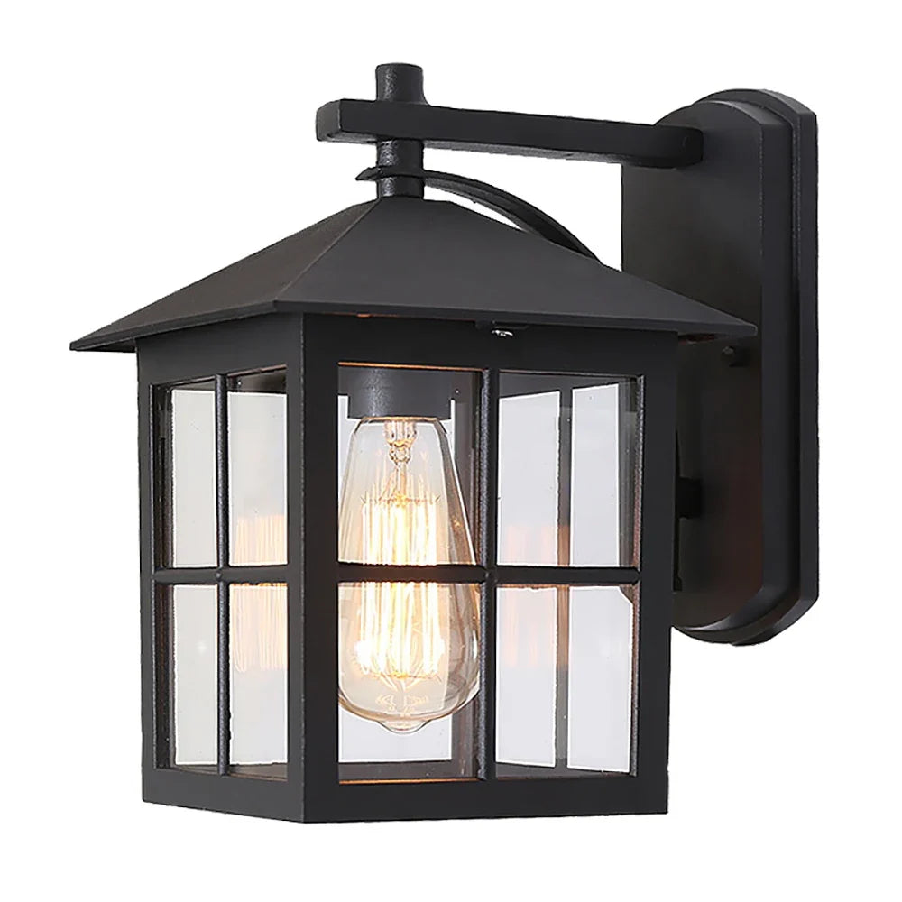 Camden Outdoor Wall Lamp – Vintage E27 Lantern Sconce for Classic Exterior Lighting
