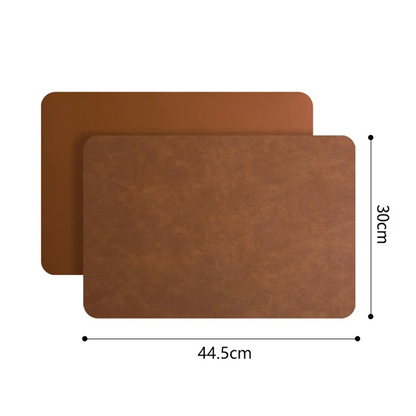 DuoMat Dual-Sided Faux Leather Placemats – Heat-Resistant, Waterproof & Easy-to-Clean