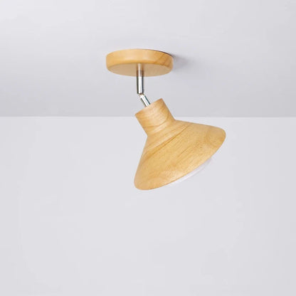 NordicWood Ceiling Lamp - Natural Timber Cone Design for a Warm, Modern Glow