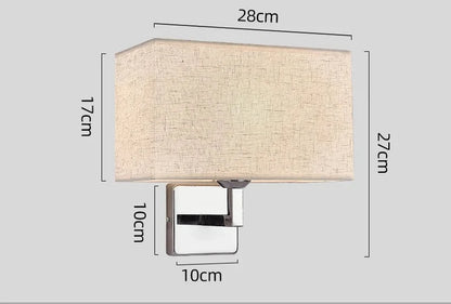 Bedside Wall Sconce with Reading Light — E27 Socket Lamp
