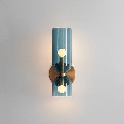 Nordic Glass Wall Lamp with Smoked Tube Design - Modern Minimal Lighting