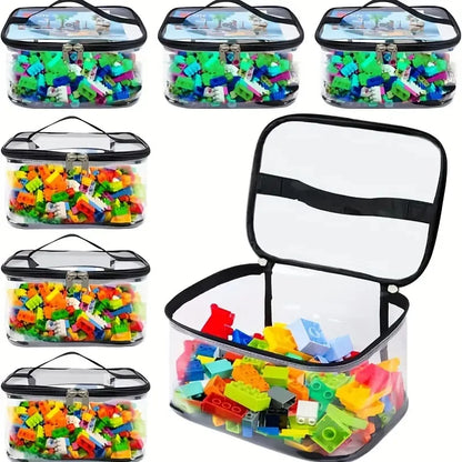 Clear Mesh Toy Storage Bag - Spacious Organizer for Toys, Puzzles & Building Blocks