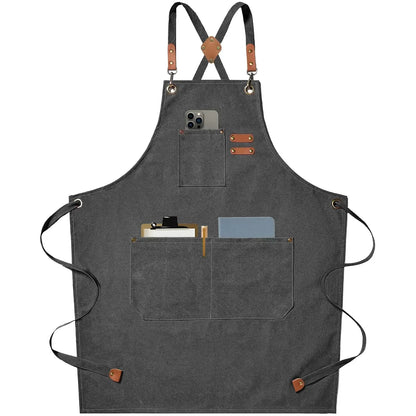 ProWear Canvas Kitchen Apron – Durable Unisex Chef & Workwear