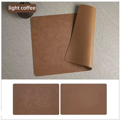 DuoMat Dual-Sided Faux Leather Placemats – Heat-Resistant, Waterproof & Easy-to-Clean