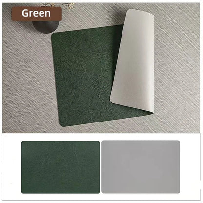 DuoMat Dual-Sided Faux Leather Placemats – Heat-Resistant, Waterproof & Easy-to-Clean