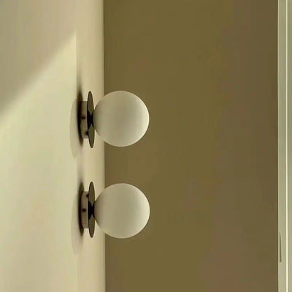 Nordic Globe Glass Wall Light – Modern Minimalist Illumination for Bathroom & Bedroom