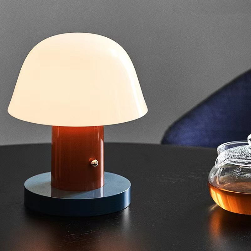 Mushroom Table Lamp | Modern, Rechargeable LED Light for Stylish, Cordless Illumination