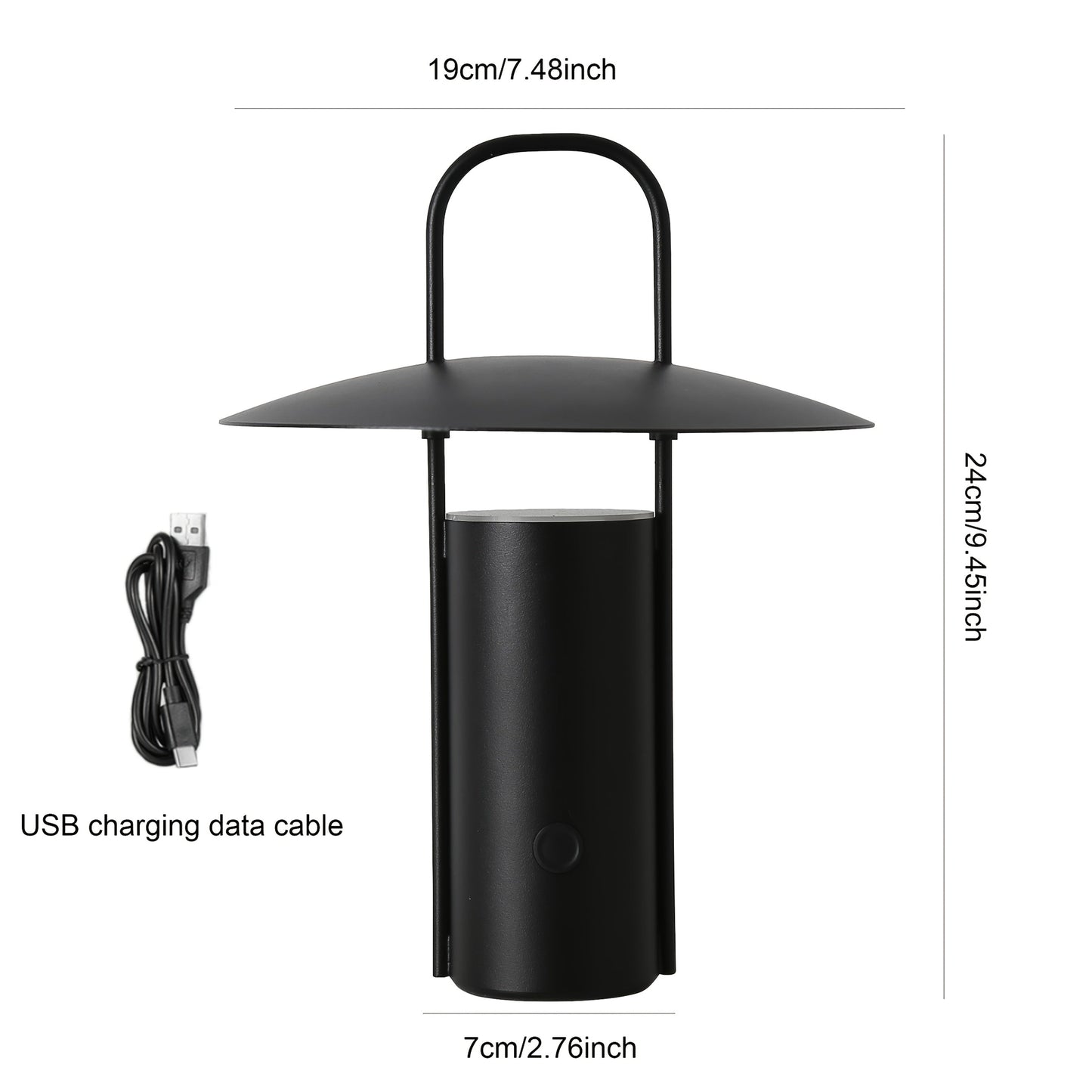 Wireless LED Touch Lamp - USB-Rechargeable Metal Table Light with Sleek Modern Design