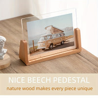 U-Shaped Acrylic & Wood Photo Frame — Sleek Modern Minimalist Display