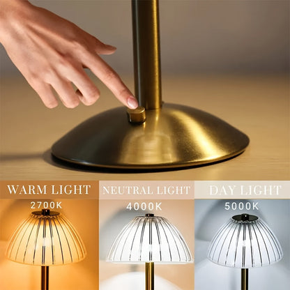 Golden Touch Table Lamp – USB Rechargeable, Touch-Activated Ambient Lighting