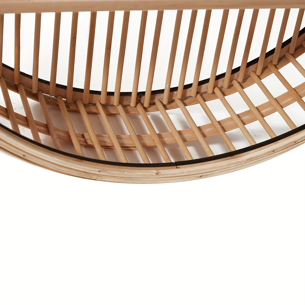 Round Bamboo Wall Shelf - Handmade Boho Floating Organizer for Stylish Storage