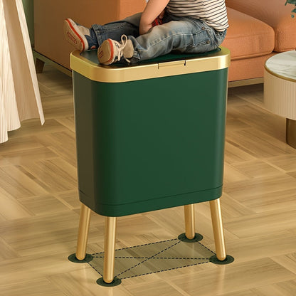 15L Modern Odour-Sealing Trash Can with Elevated Legs – Sleek Waste Bin for Kitchen, Living & Bathroom
