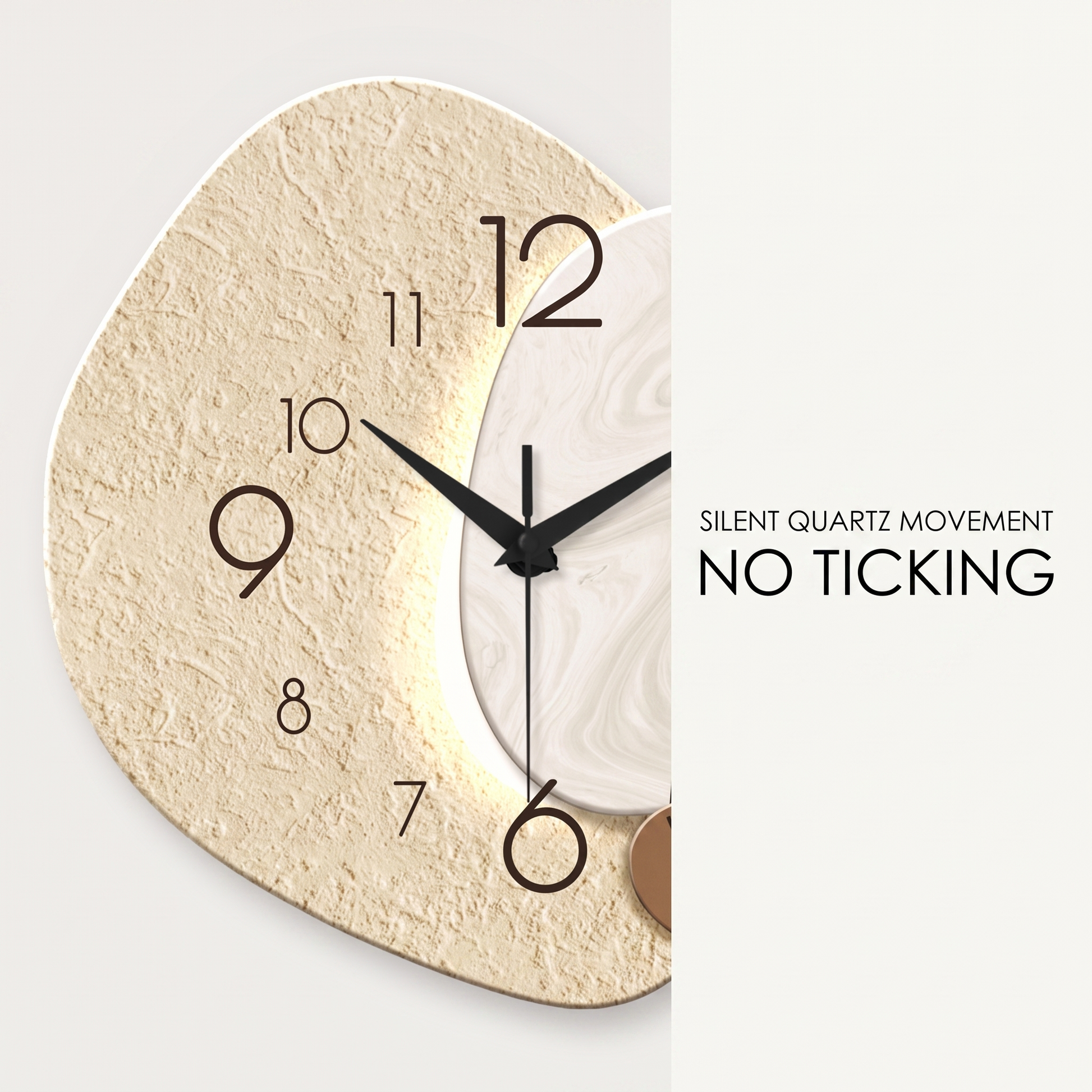 Silent quartz movement, no ticking