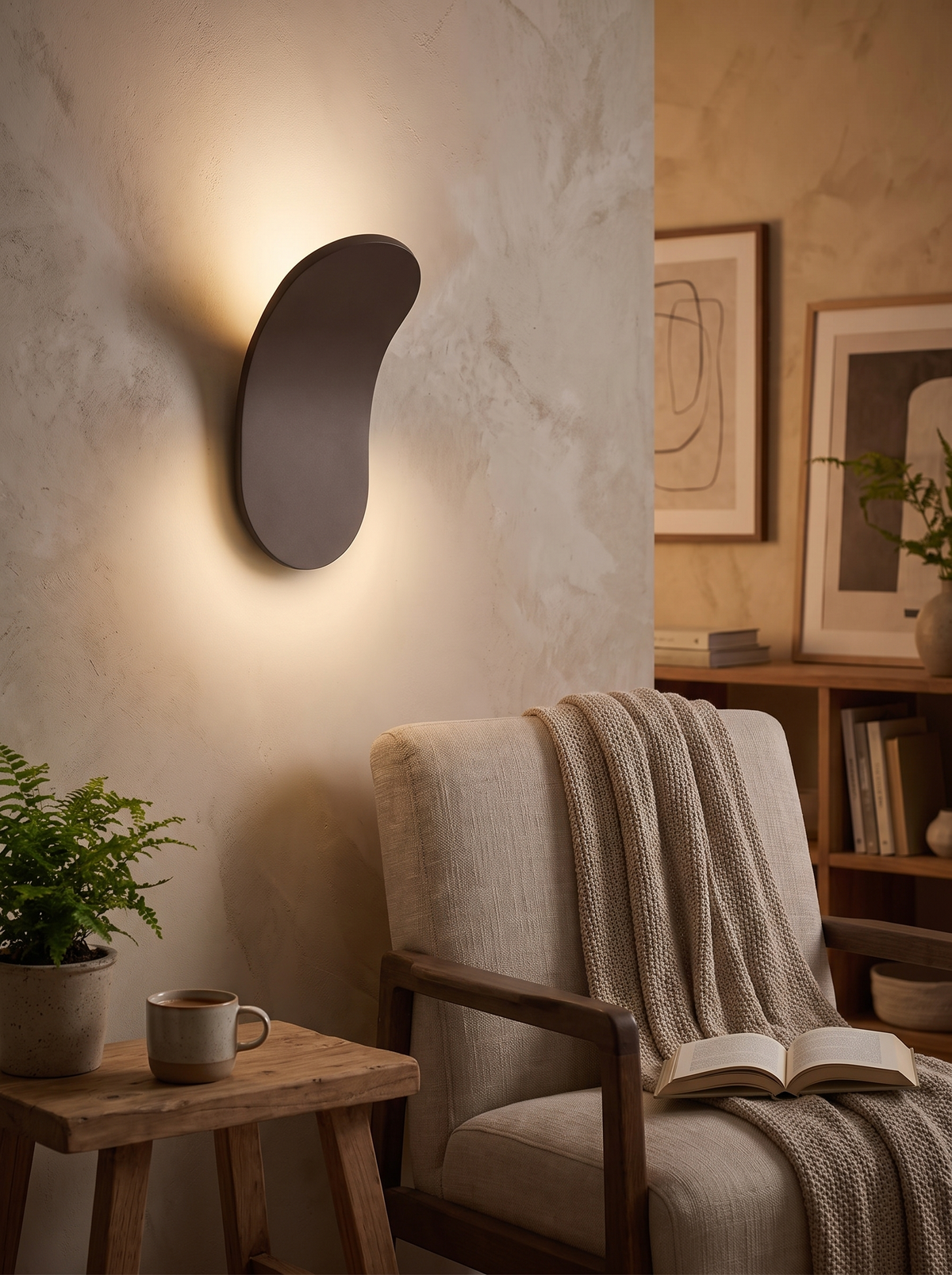 Nordic Modern Wall Lamp minimal profile on a bedroom wall
