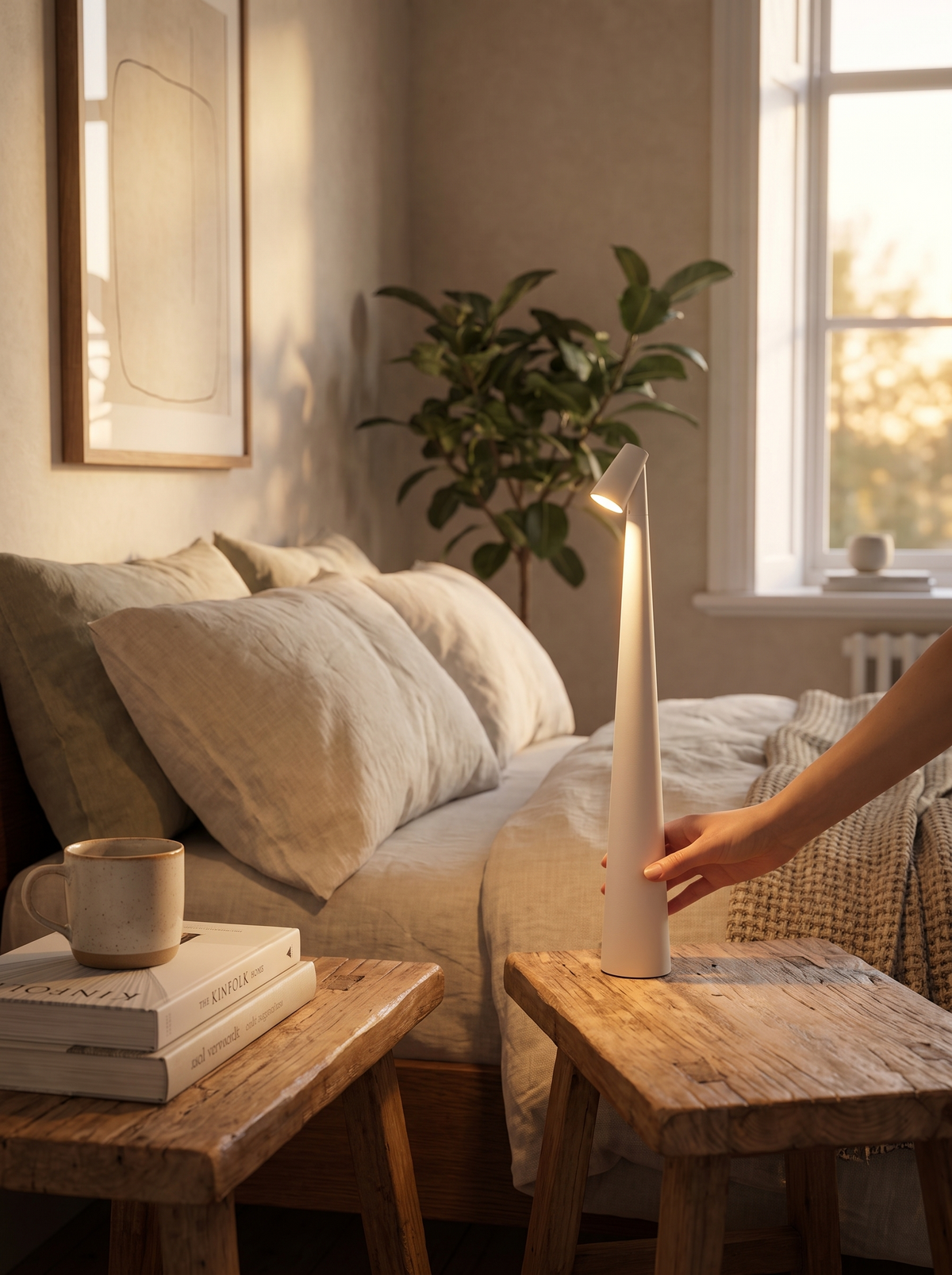Glowora LED Table Lamp used cordless around the home