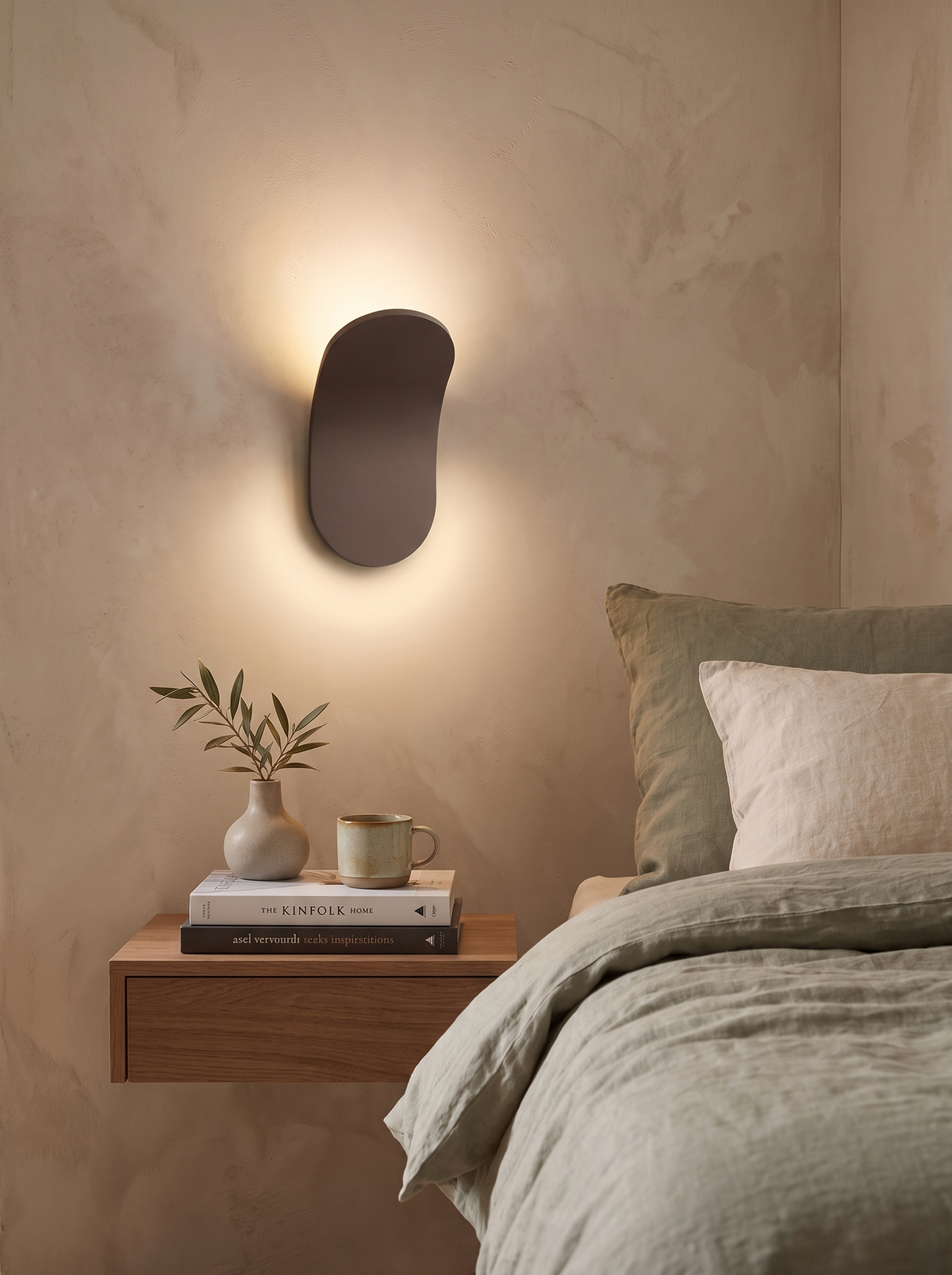 Nordic Modern Wall Lamp mounted above a bedside table