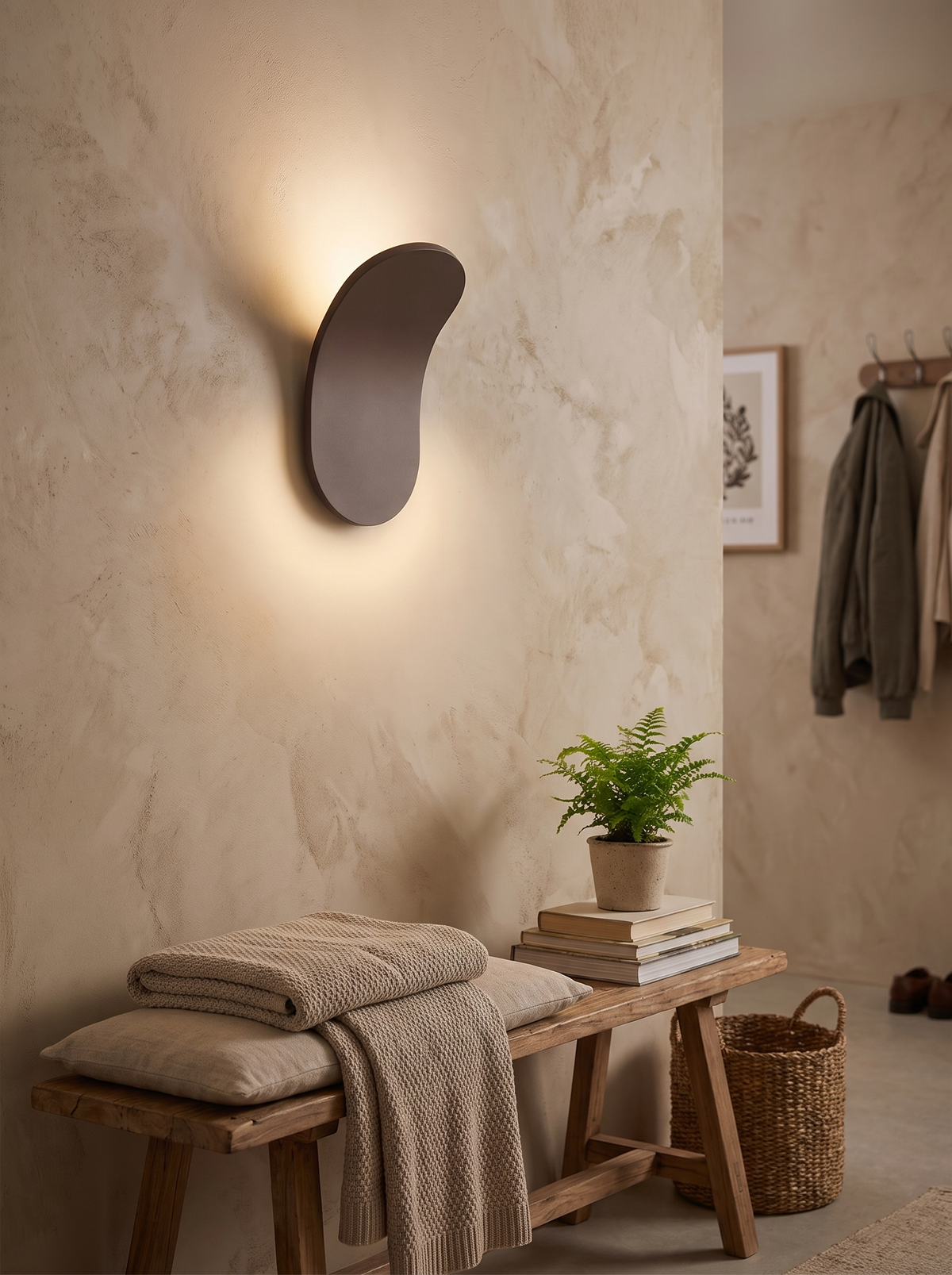 Nordic Modern Wall Lamp lighting a hallway