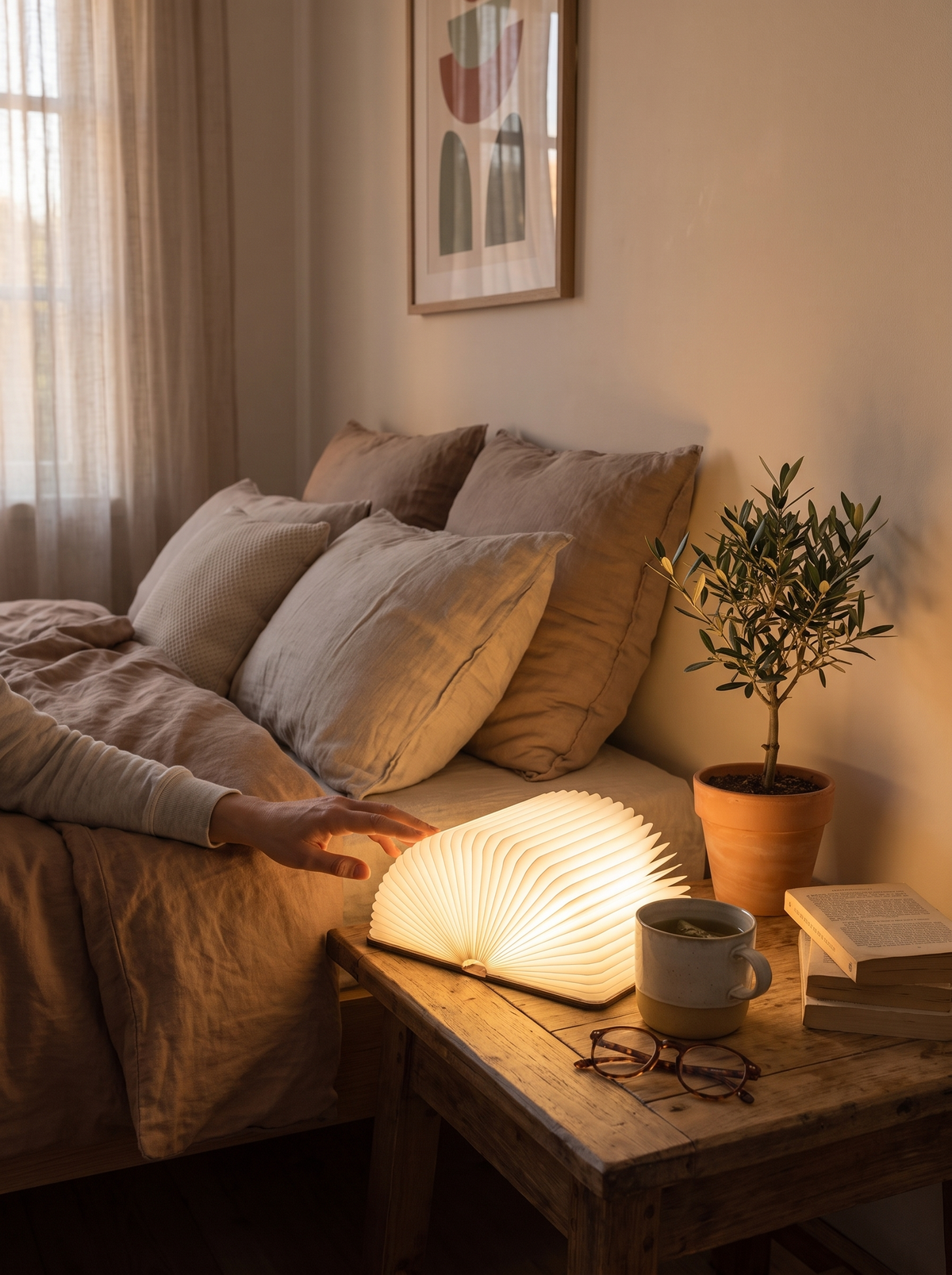 Lumibook Table Lamp carried between rooms