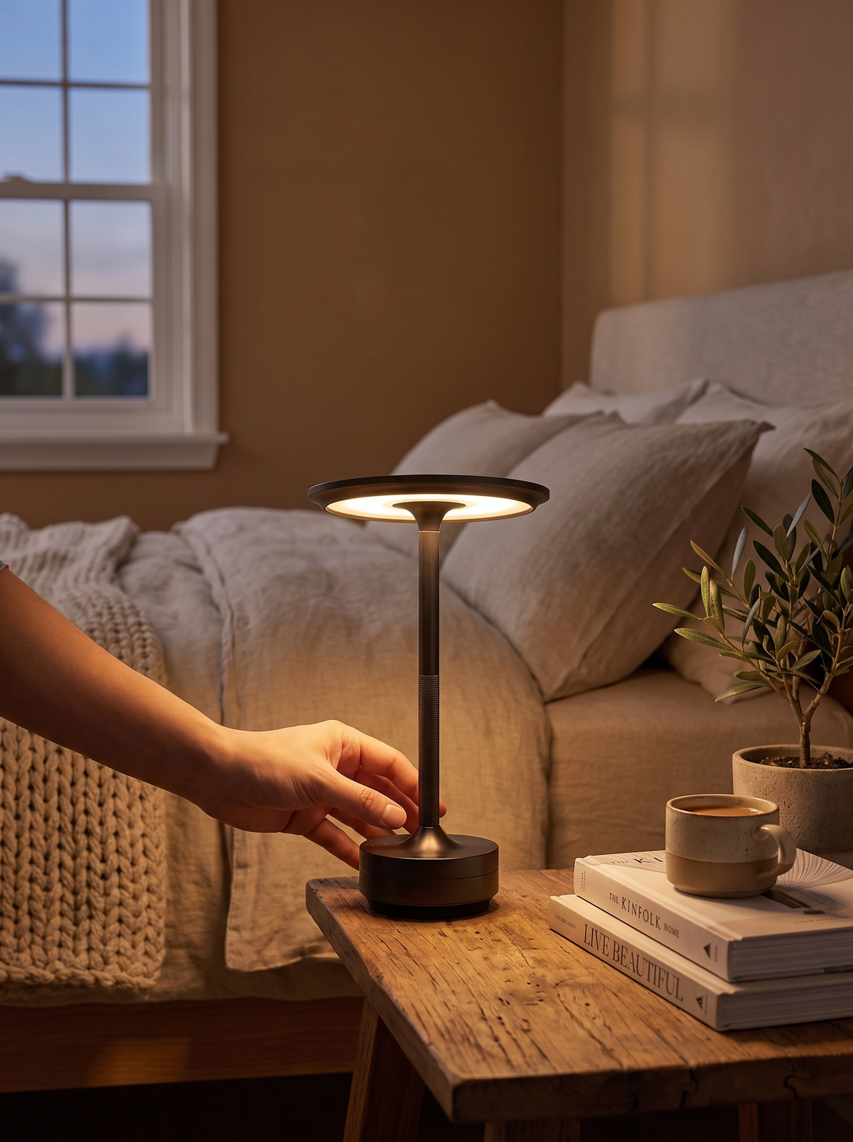 Rechargeable Touch Desk Lamp used cordless around the home
