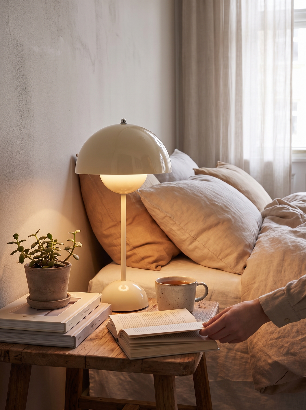 Sleek Nordic Touch Table Lamp on a bedside table