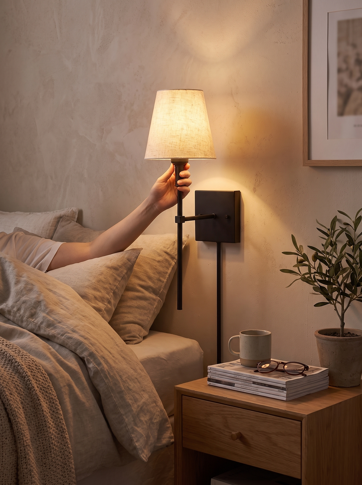 Rechargeable Wireless Wall Lights being recharged and reused