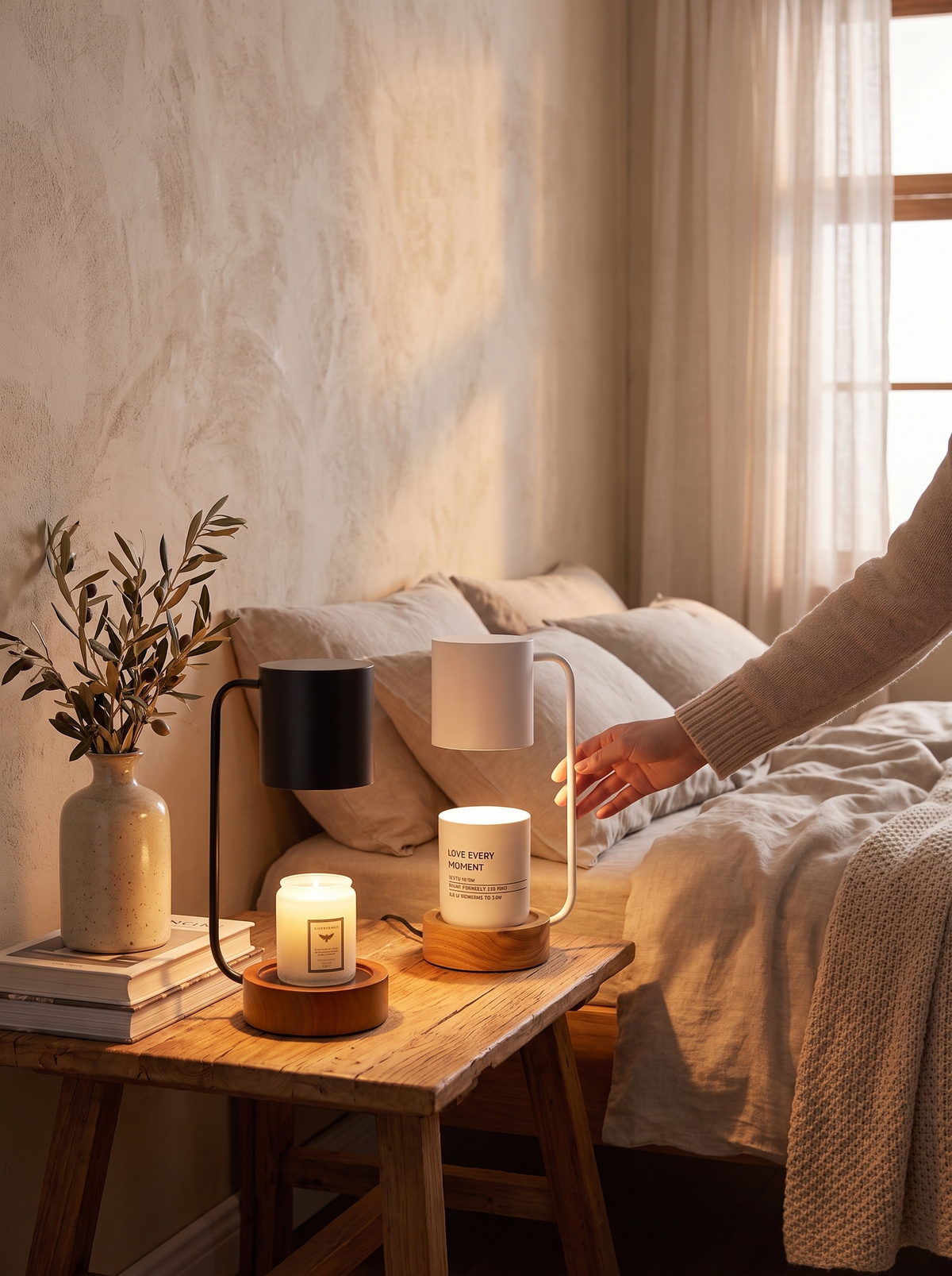 Japanese Minimalist Table Lamp in a quiet room