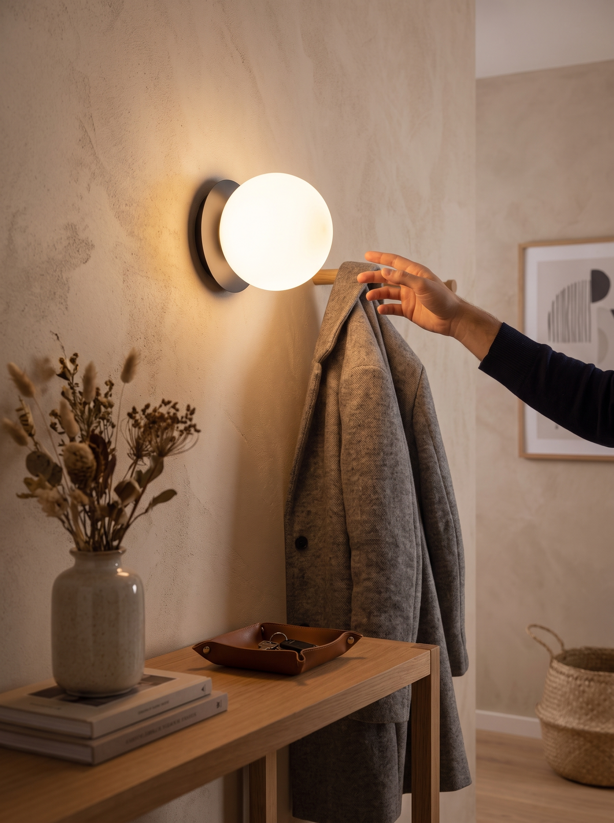 Nordic Globe Glass Wall Light minimalist wall fitting