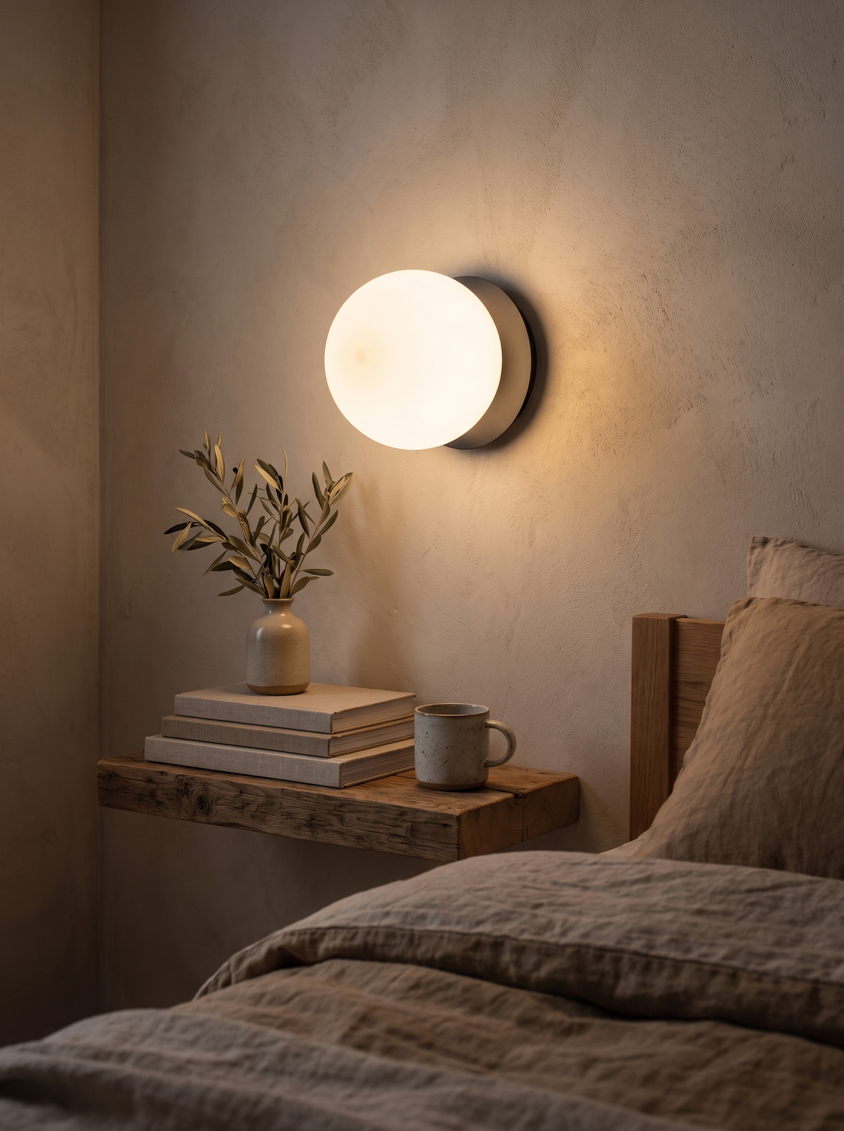 Nordic Globe Glass Wall Light soft glowing globe