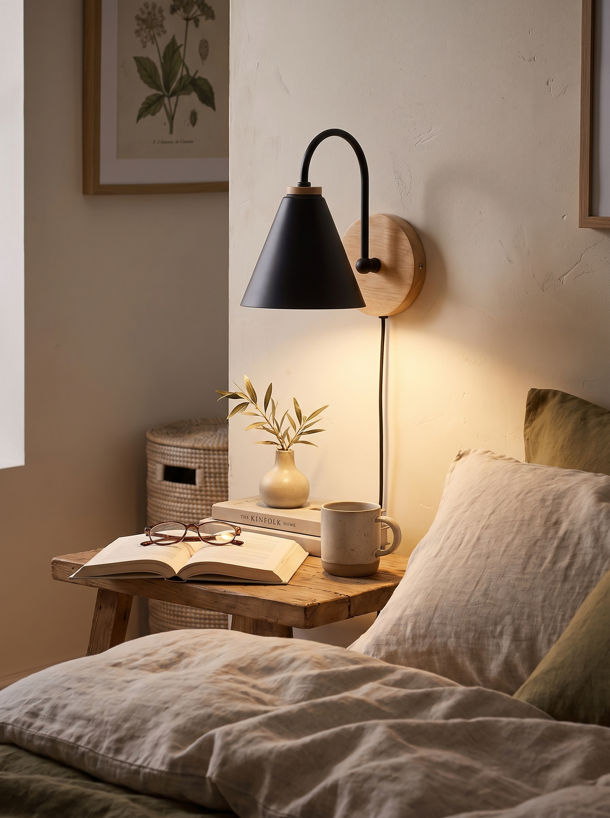 Nordic Beam Wall Light in a Scandinavian room